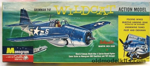 Monogram 1/48 Grumman F4F Wildcat - Action Model Four Star Issue, PA66-98 plastic model kit